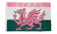 Pink Cymru Flags
